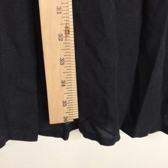J. Jill Linen black button up shirt dress size 14 - Picture 8 of 14
